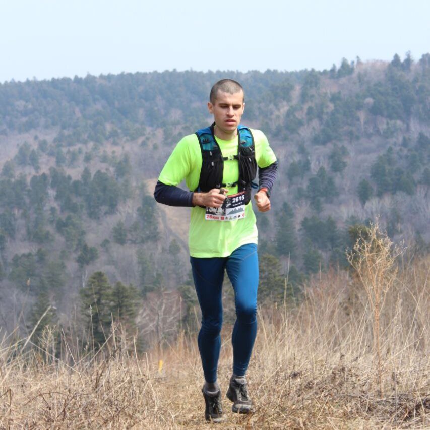 Егор в процессе бега. Фото из его личного архива.