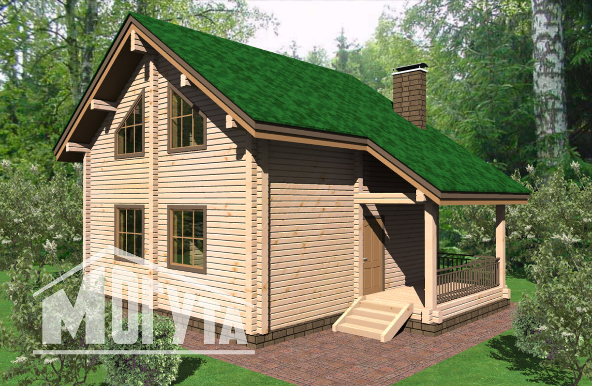 Небольшой дом из клееного бруса  Могута