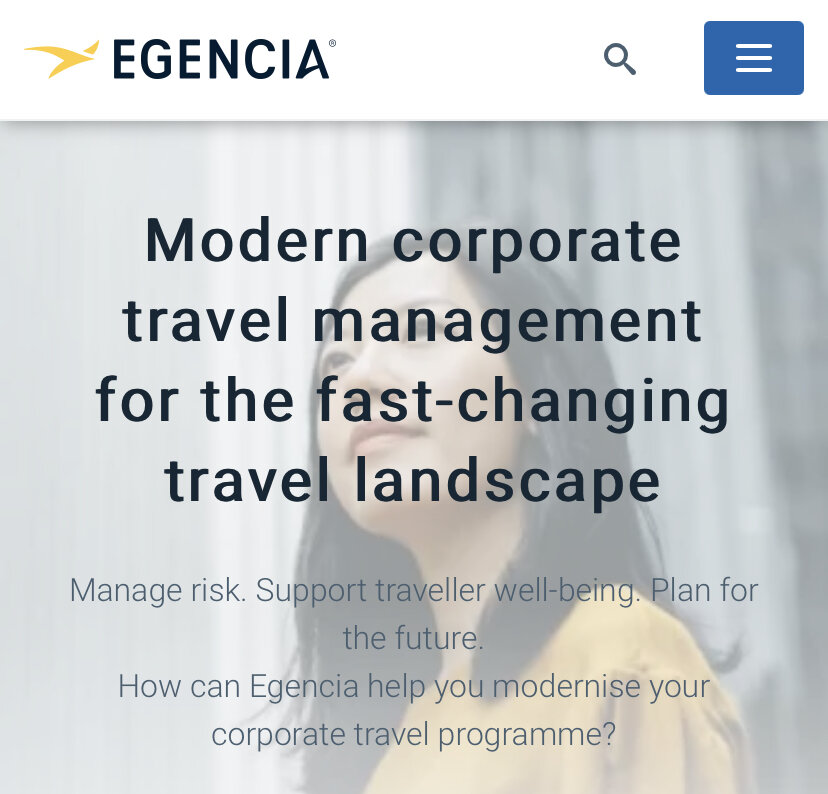 Сайт Egencia  