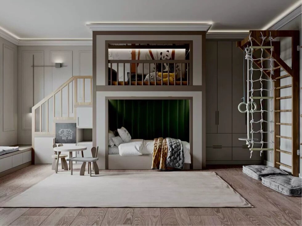 Роскошная двухэтажная кровать фото 1