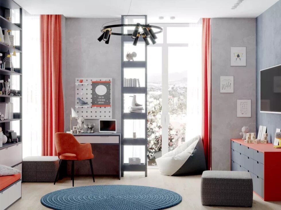 Удачно обыгранное пространство между окнами фото 1