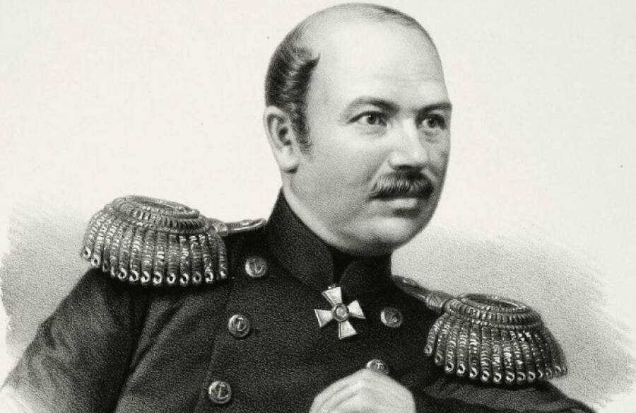 Контр-адмирал Владимир Истомин. Рисунок из альбома «Портреты лиц, отличившихся заслугами и командовавших действующими частями в войне 1853-1856 годов», 1858-1861. Источник: genrogge.ru