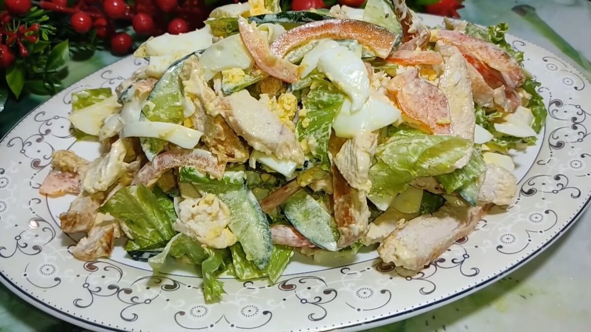      Рецепт салата с курицей