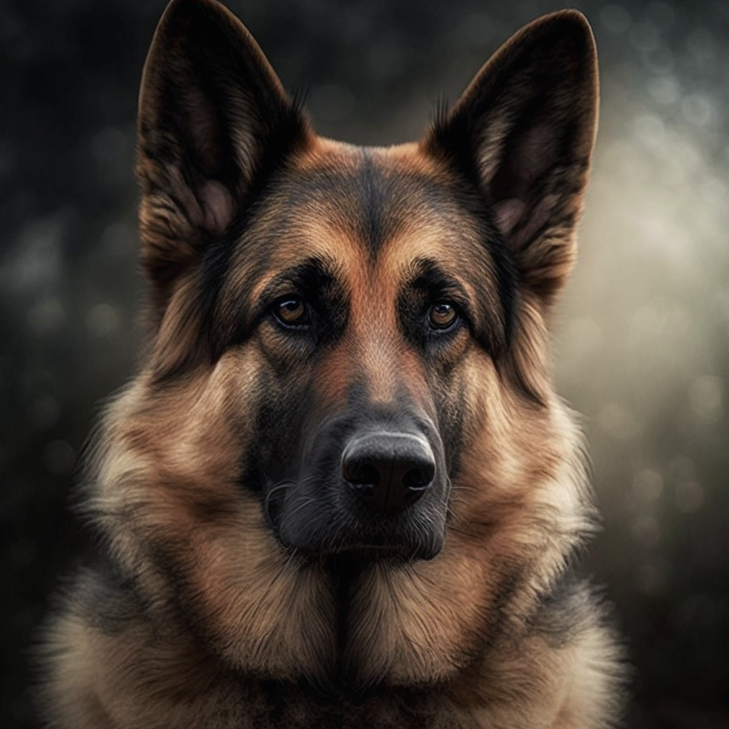 Немецкая овчарка, изображение автора. 