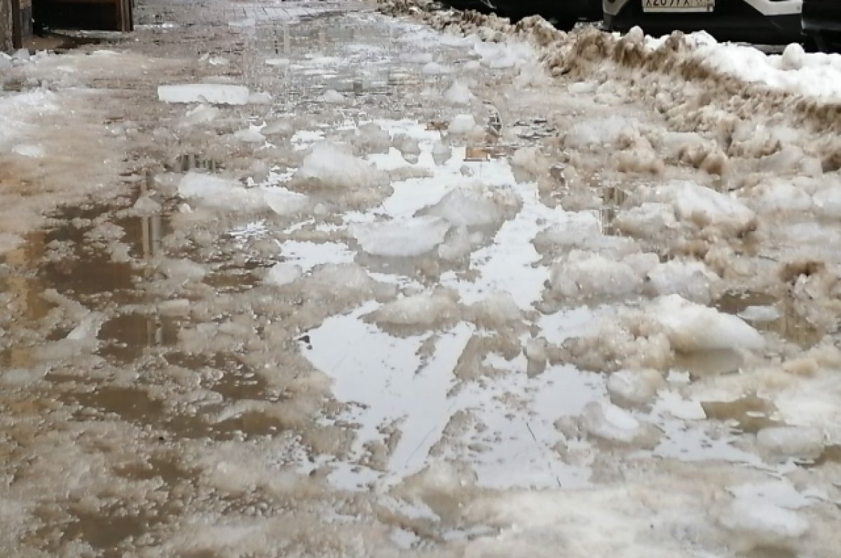    В Новосибирске женщине сломала обе руки при падении на скользком тротуаре