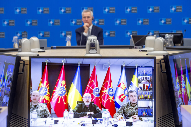    NATO Secretary General Jens Stoltenberg participates in a virtual meeting of the Ukraine defence contact group pipiya