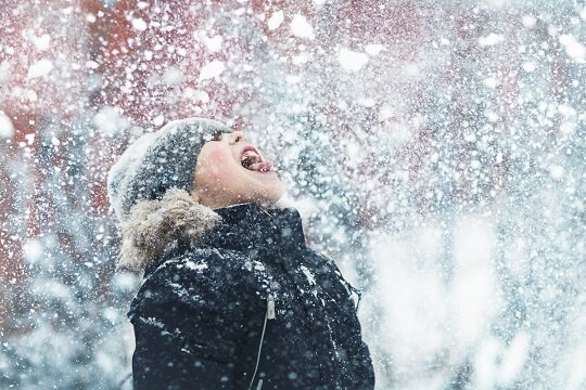 большинство людей снегу радуются