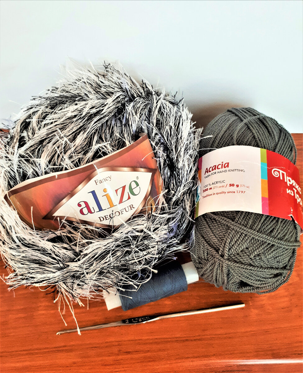 Пряжа для вязания ежика