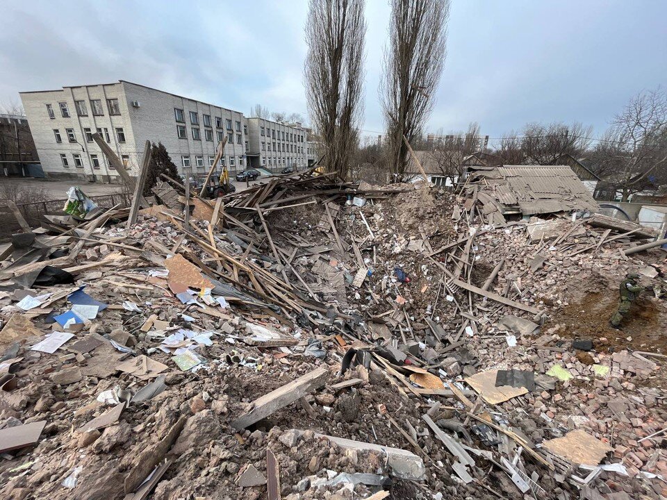     Здание водоканала в Петровском районе Донецка разрушено полностью Иван ЖИЛЯК