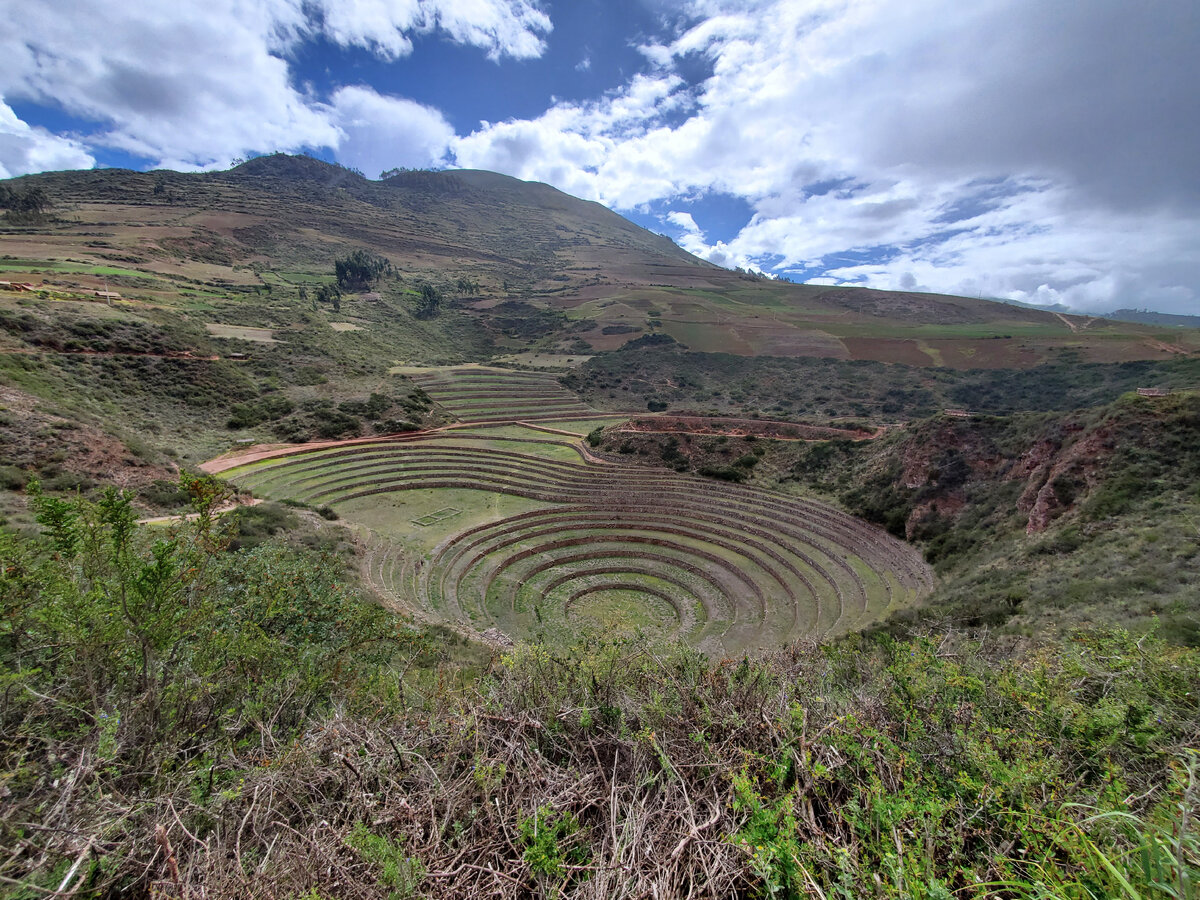 круглые террасы в Морай, Куско священная долина инков, Перу
