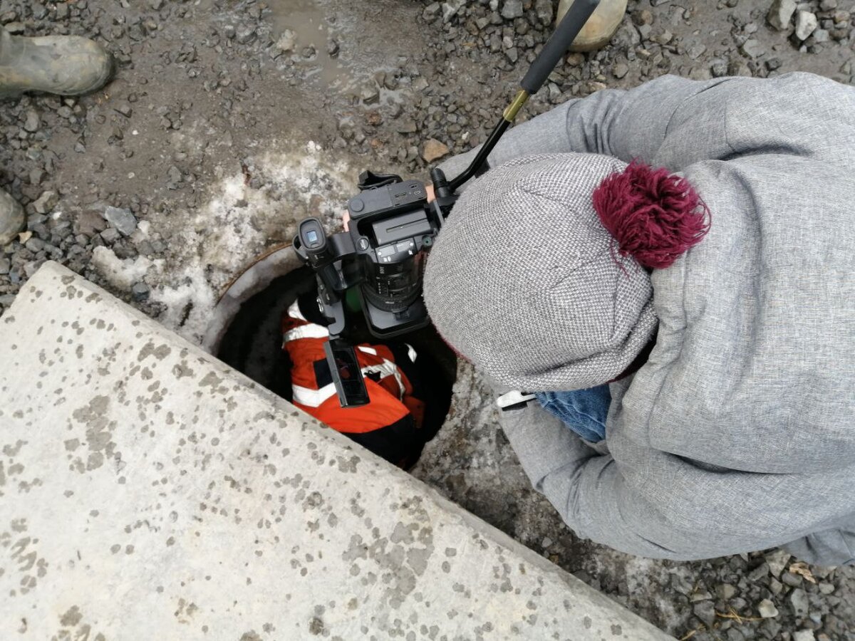 Кадры со съемок. фото пресс-службы ООО "Водоканал-НТ", 2023 год