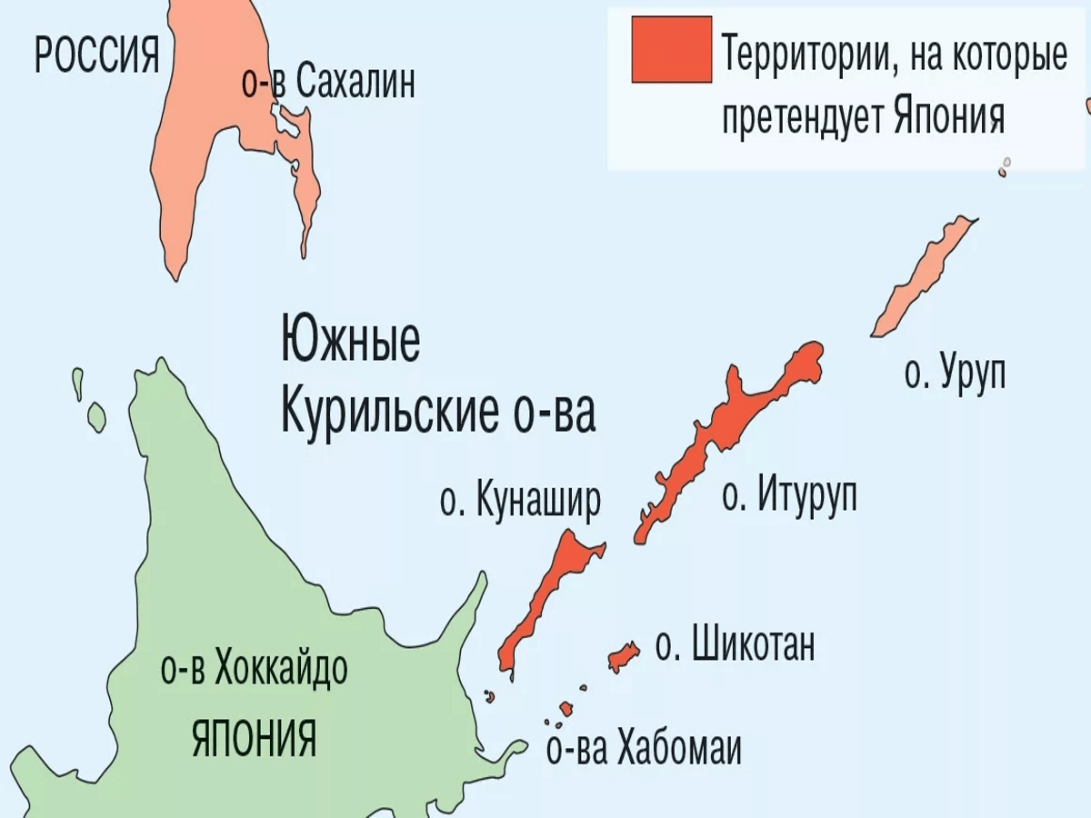 Карта курильских островов