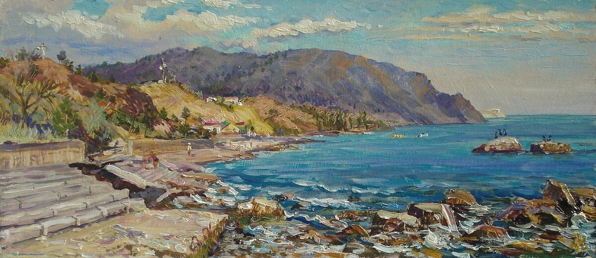 Крым. Морское. Художник Андрей Ковалевский
