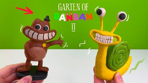 Зефирная Улитка Селин и Шериф Тодстер из пластилина ► Garten of Banban 2 | ИЗИ Лепка