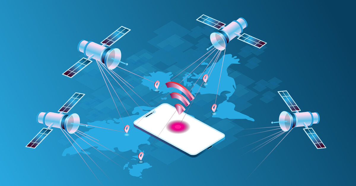 GPS-модуль в смартфоне принимает данные от спутников, за счет которых определяется местоположение
