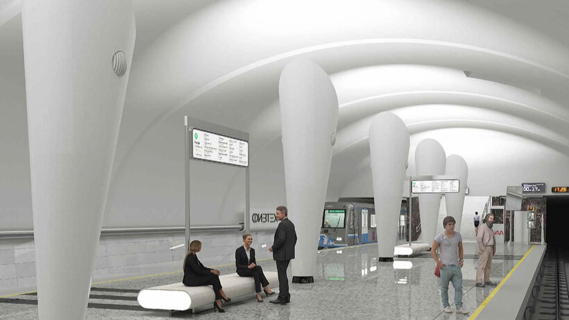    Проект станции метро «Физтех» Люблинско-Дмитровской линии © Сайт мэра Москвы