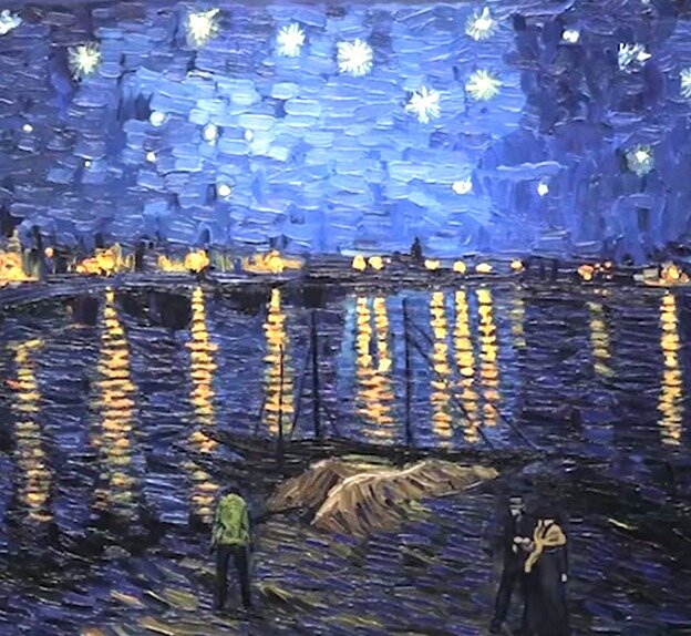 Звёздная ночь над Роной (1888). Винсент Ван Гог 