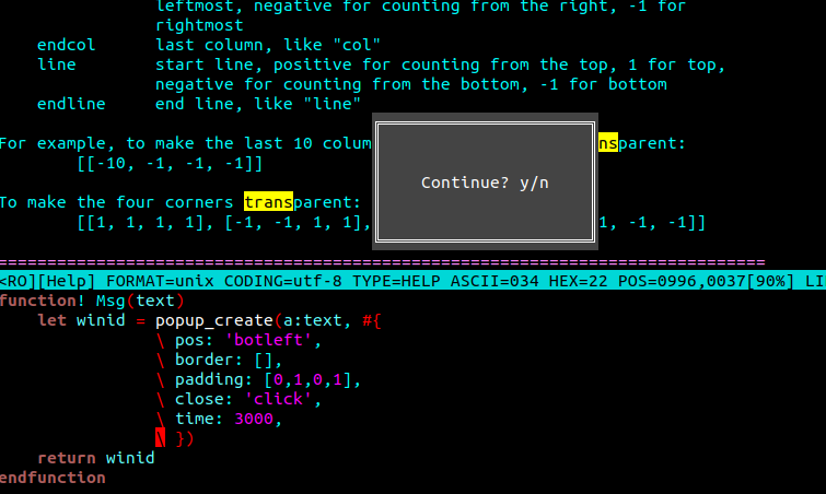 Окно с вопросом.