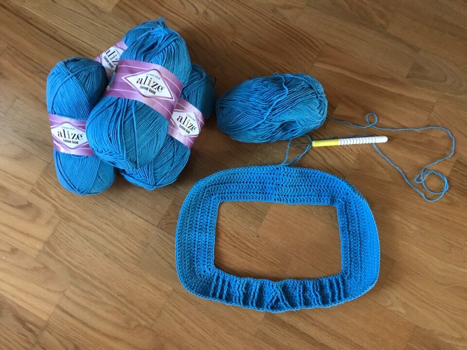 Начало вязания, горловина.