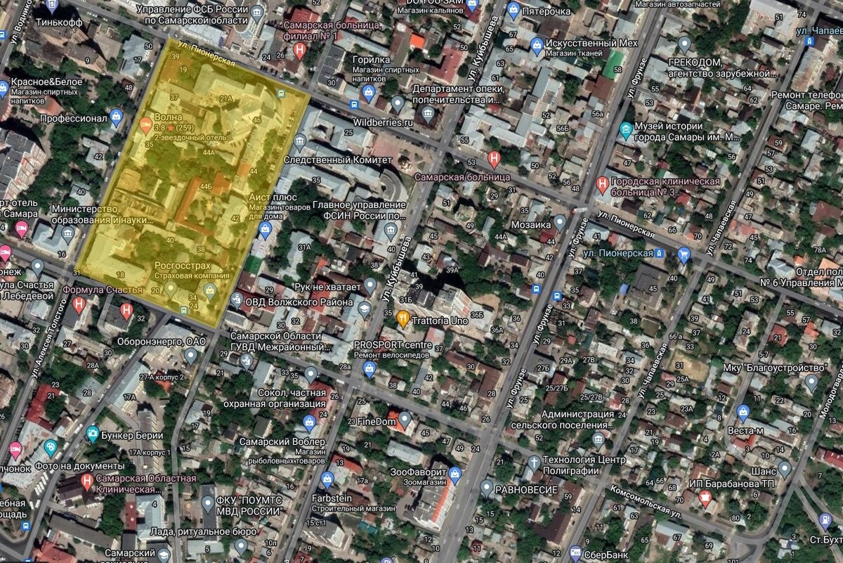 17-й квартал на карте современной Самары