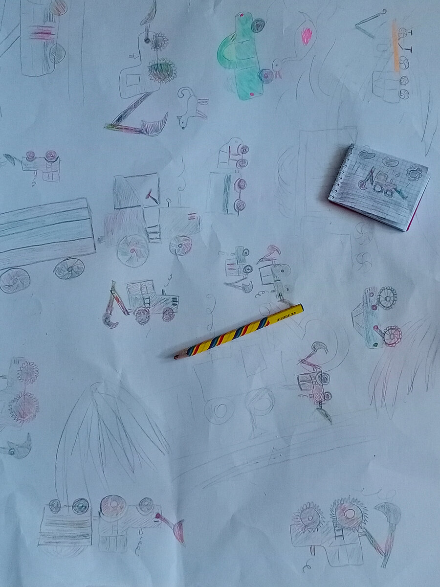 Тот самый огромный лист ватмана с тракторами