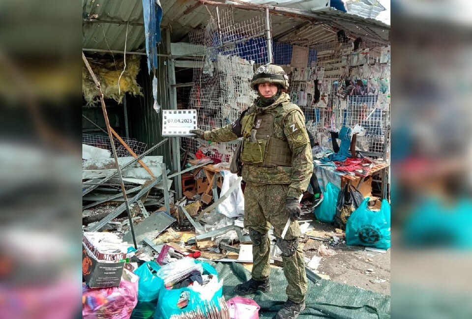     Повреждения получили торговые павильоны «Крытого рынка». Фото: СЦКК ДНР