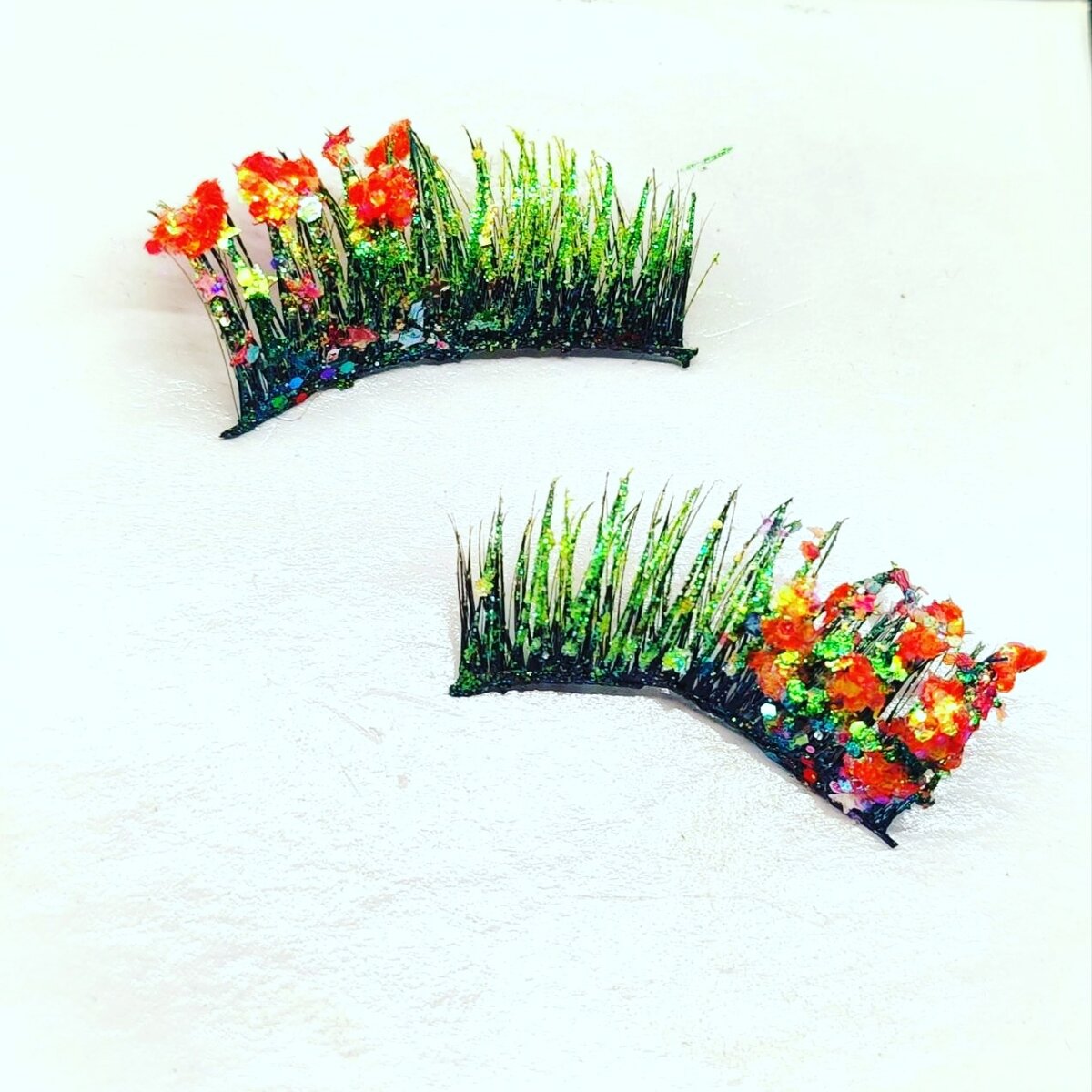 Авторский дизайн ресниц "Маковое поле". Для летнего настроения. 