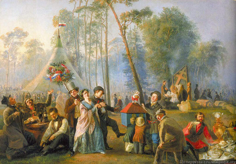 В.Г. Астрахов. Гулянье в Марьиной Роще, 1852 год