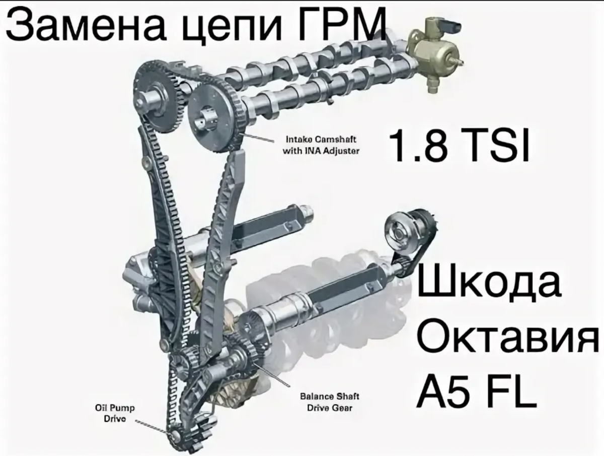 Skoda Octavia 1.6 MPI BSE замена ремкомплекта ГРМ