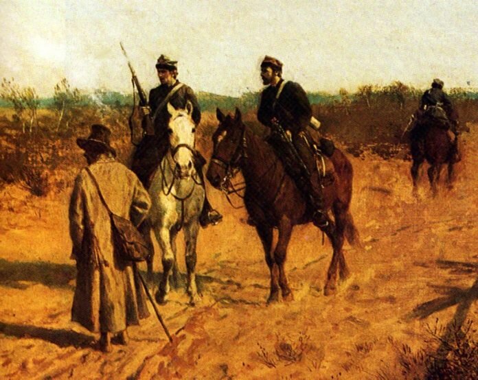 
Разъезд польских повстанцев. (1872). Худ. Максимилиан Герымский. Источник: https://avatars.dzeninfra.ru/get-zen_doc/3976017/pub_5f88452aff07445a5ca0618c_5f884e4bff07445a5cb3a5da/scale_1200