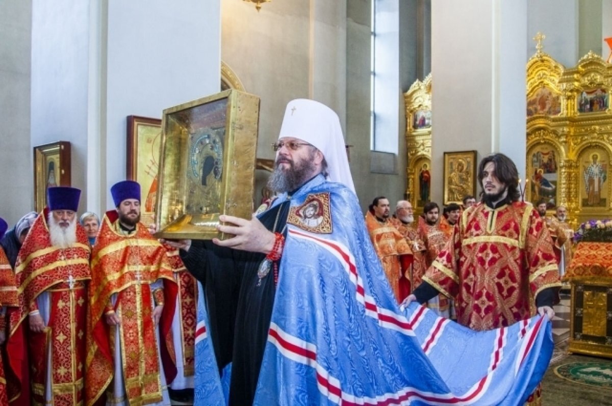    В Тамбов прибыла чудотворная Казанская Вышенская икона Божией Матери