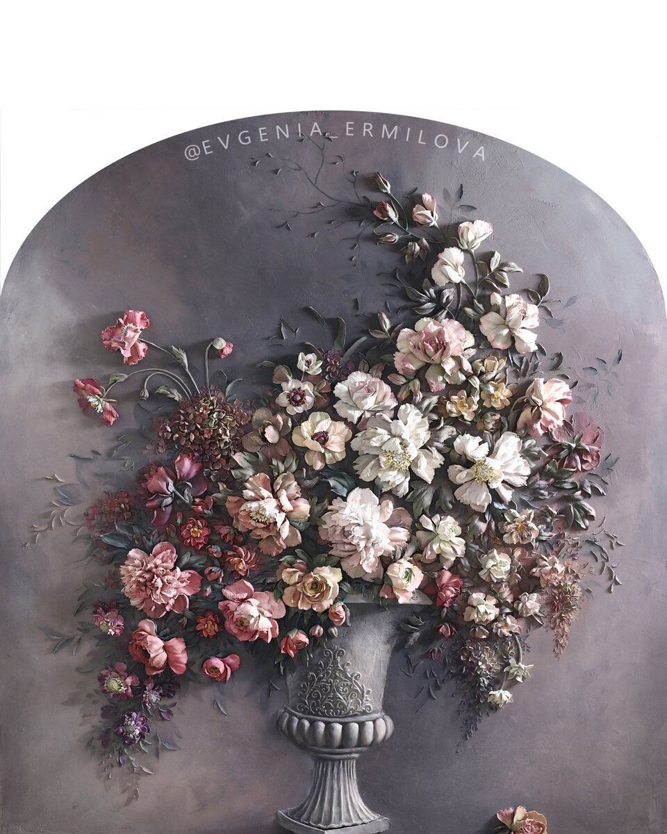 Автор картины Евгения Ермилова, основатель техники скульптурная живопись @evgenia_ermilova