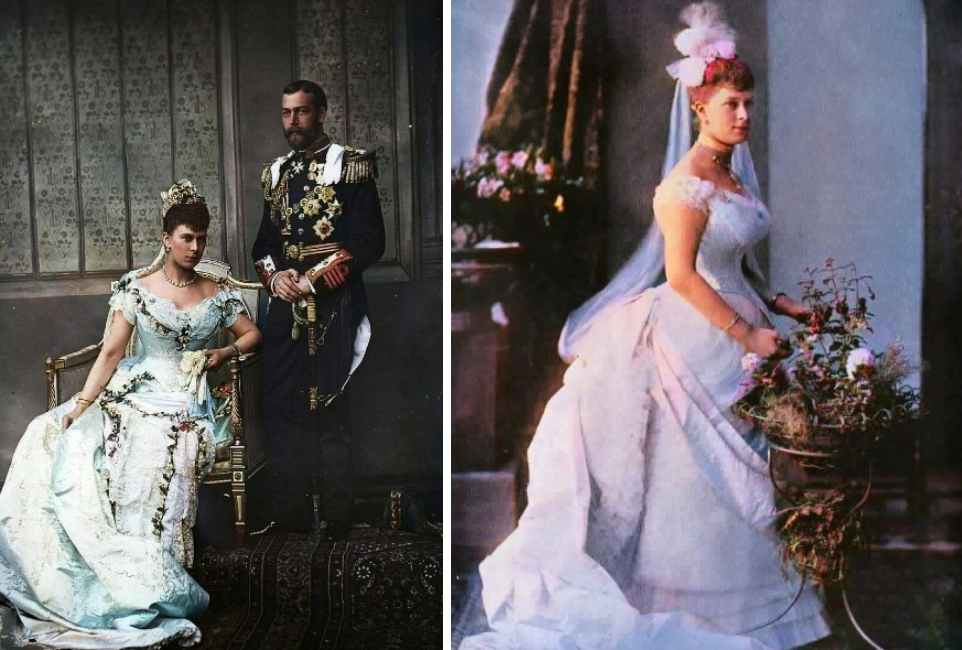 Свадебное платье слева