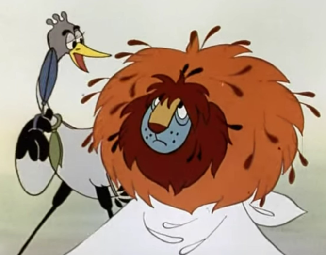 Кадр из мультфильма «Почему у льва большая грива?». Студия "Союзмультфильм". 1976.