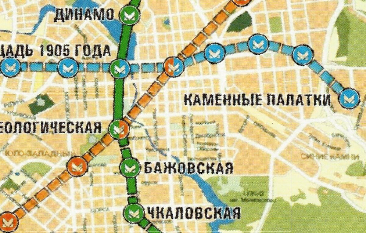 Метро екатеринбург схема на карте