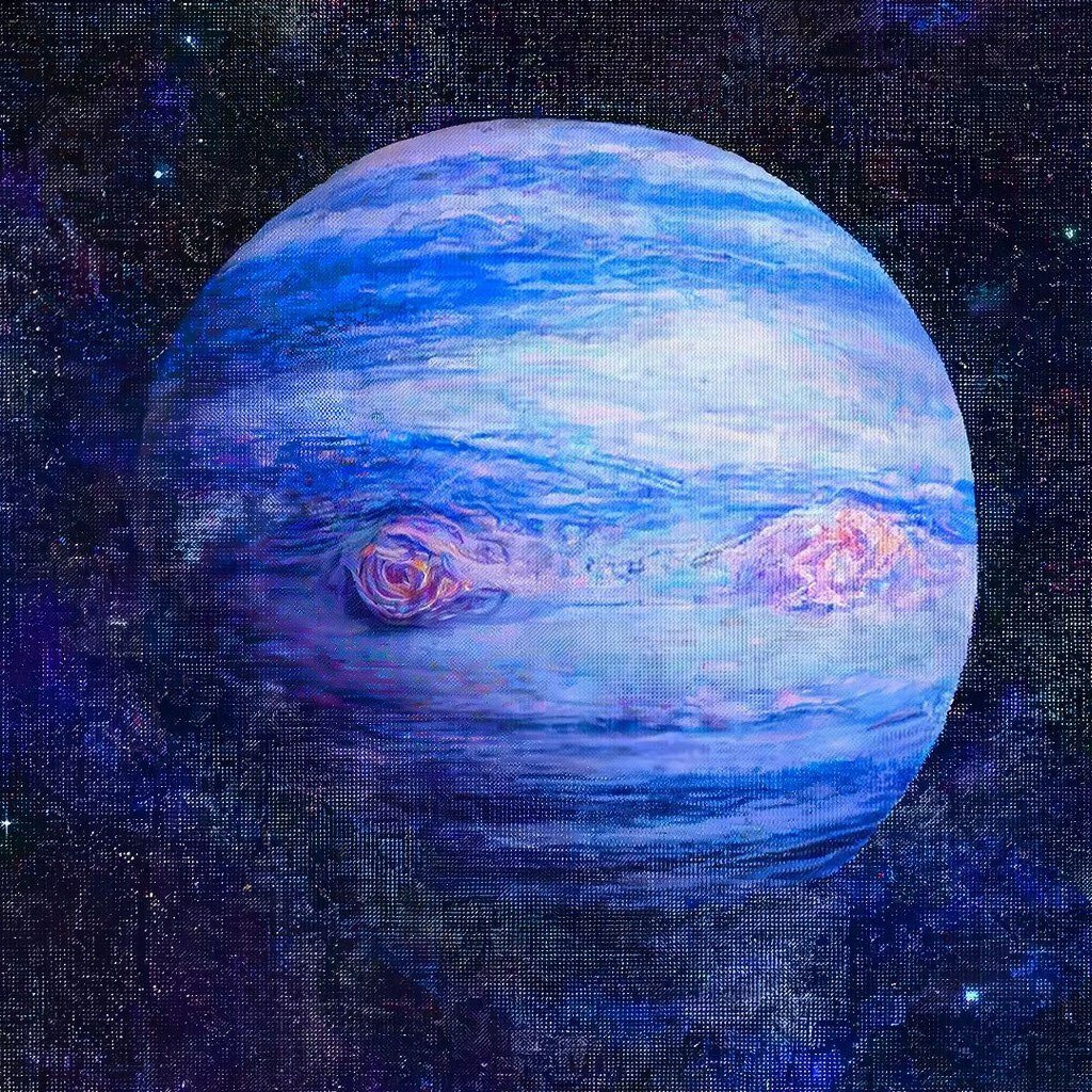 Павел Глинянов. Нейросеть Шедеврум. На изображении случай сбоя работы нейросети который пошёл на пользу изображению. 