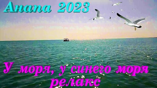 Чёрное море и чайки кричат над водою Анапа 2023 июнь релакс