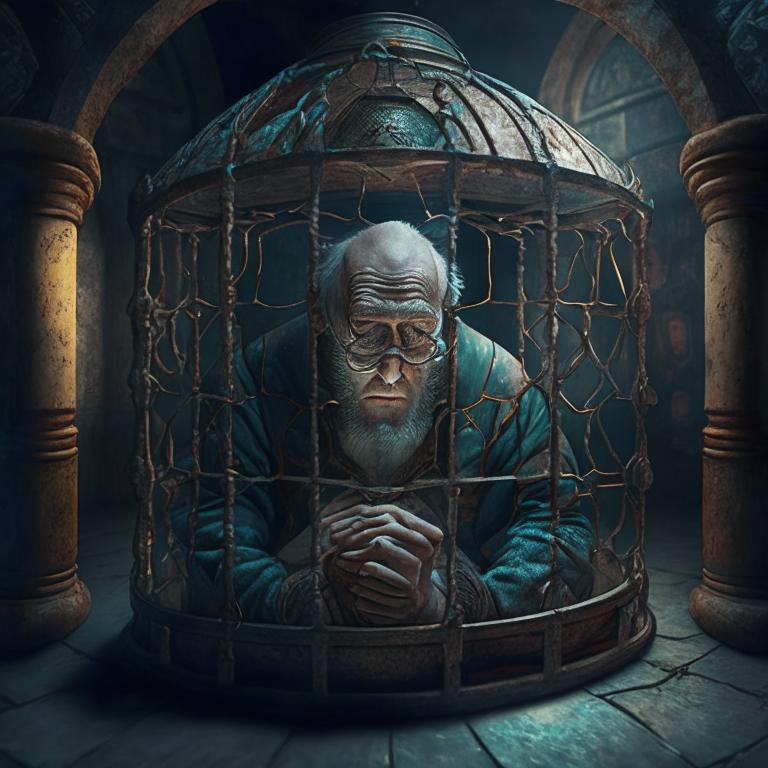 Страшненькая картинка. Результат генерации по запросу "Репетитор в плену иллюзий", стиль: 4k
