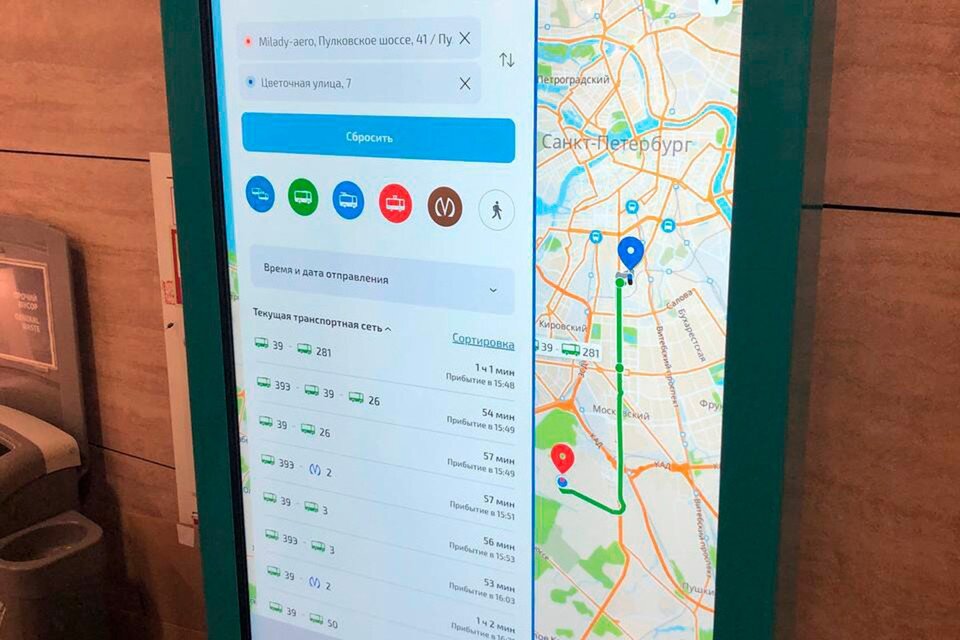 Интерактивная карта автобусов санкт петербург