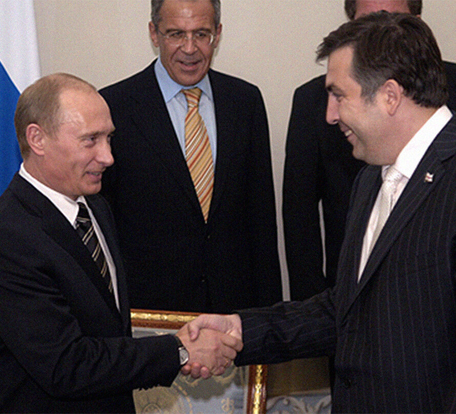 Путин и Саакашвили до войны 2008 года