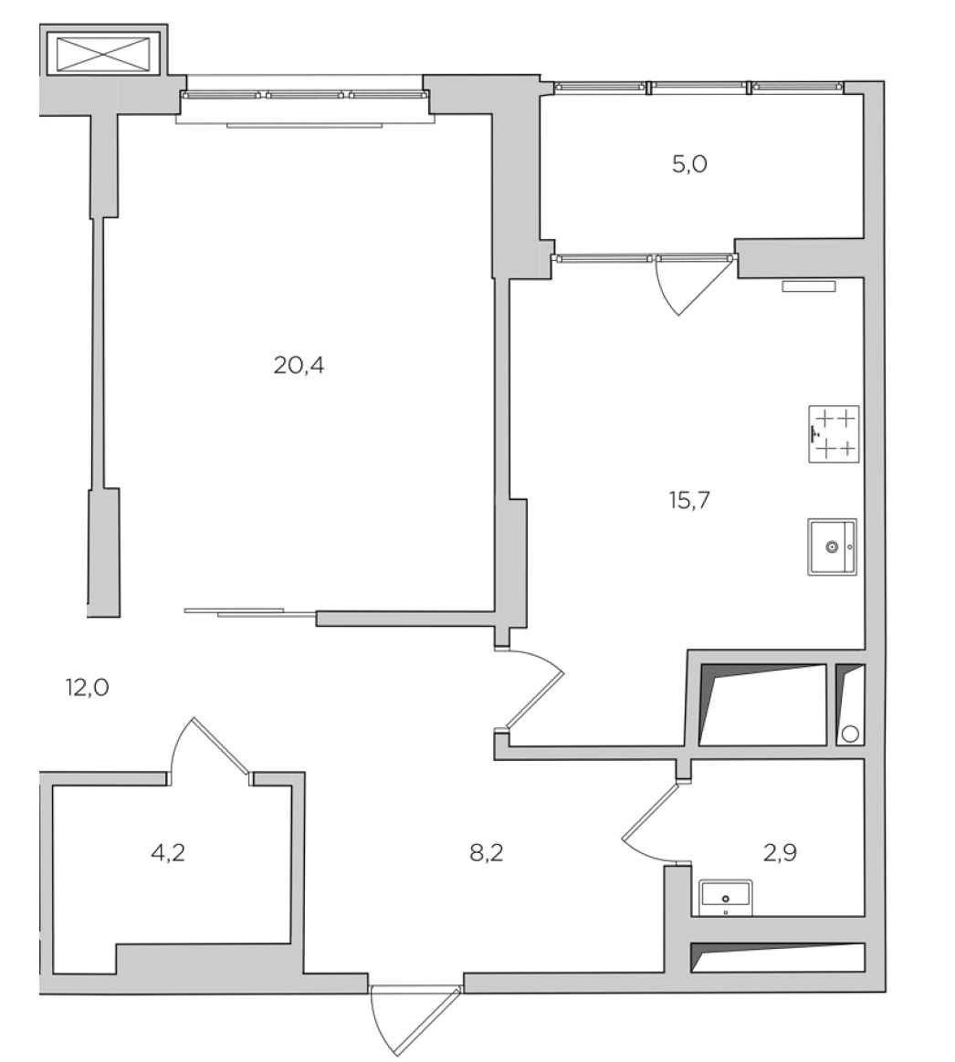 Планировка квартиры от застройщика