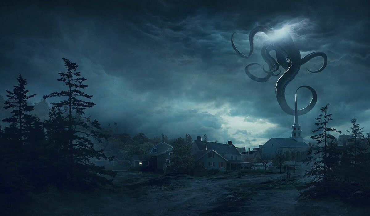 H.P. LOVECRAFT The Fear from beyond. New England village.  Художник — Guillem H. Pongiluppi