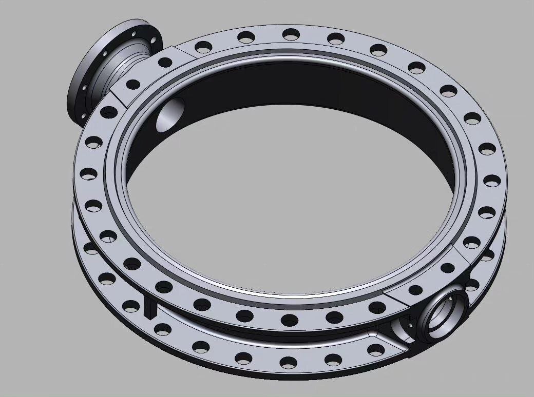 CAD-модель корпуса кислородного клапана диаметром 800 мм