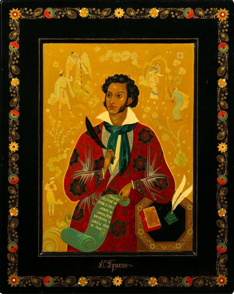 Лаковая роспись „А.С.Пушкин“