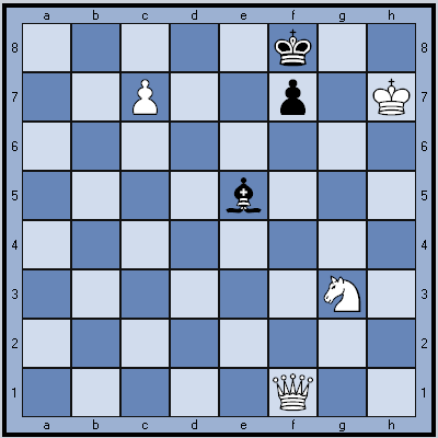 Белые начинают и ставят мат в 3 хода.