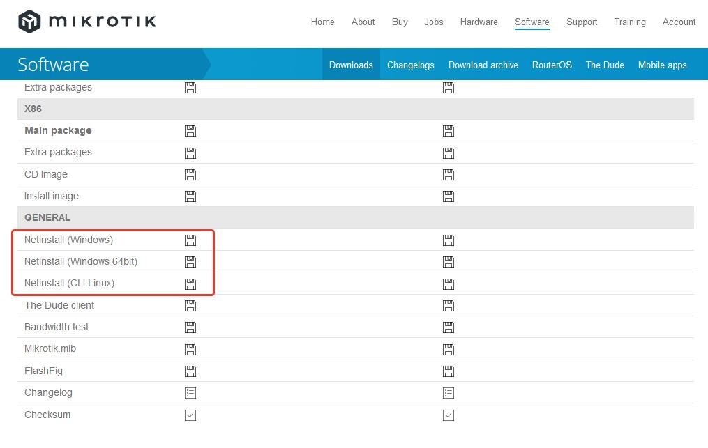 Тут есть и остальные утилиты микротик, о которых как-нибудь потом