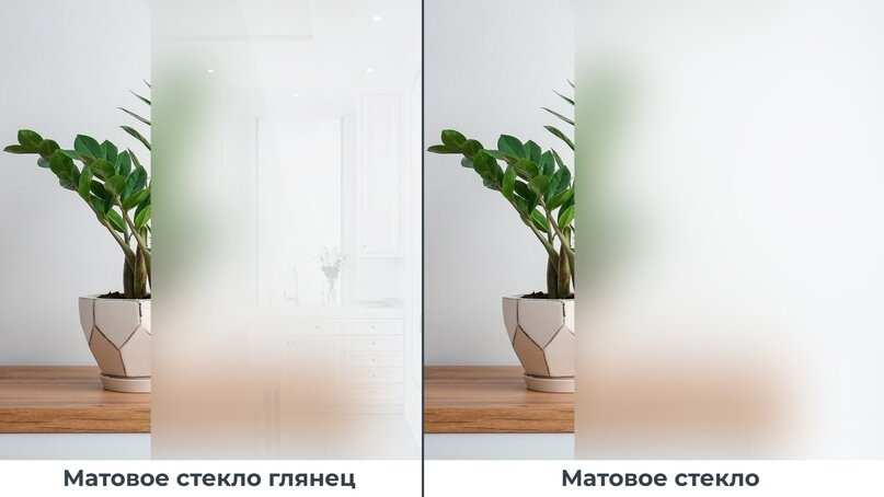 Прозрачность матированного стекла в межкомнатных дверях