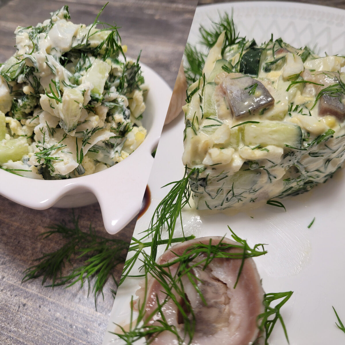 Фото автора.Готовим салаты.