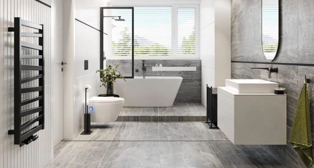 Шторка на ванну Excellent Fabrika KAEX.4030.730.LP 73х145 профиль черный матовый