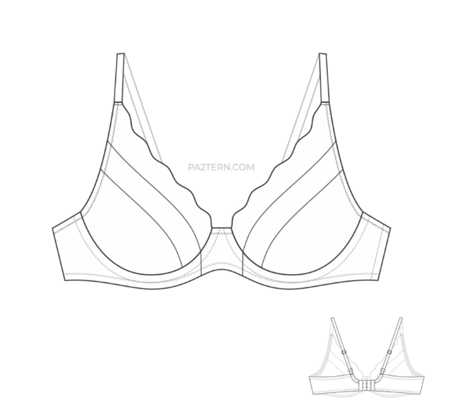 Технический рисунок взят с официального сайта производителя выкройек PA2TERN